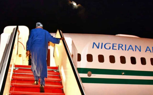 Tinubu has arrived in Ethiopia to attend the AU Summit and is expected to return to Abuja on Monday.